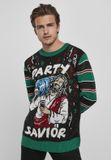 Urban Classics Savior Christmas Heren Christmas jumper - zwart/groen/wit - S