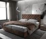 DELIFE Boxspringbed Dream-Great bruin vintage 180x200 cm met matras en topper