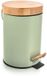 Orion Serie Greenish - Poubelle en métal et bambou - 3l - Vert