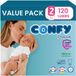 Confy - Couches Taille 2 Mini 3-6kg - 3 x 40 pièces