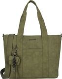 Enrico Benetti Taylor Shopper met 15 inch Laptopvak - Laptoptas - Olijfgroen