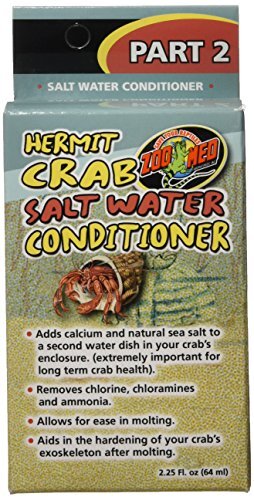 Zoo Med Labs Hermit Crab Salt Water Conditioner 3 oz Benefits Fresh Water Supply