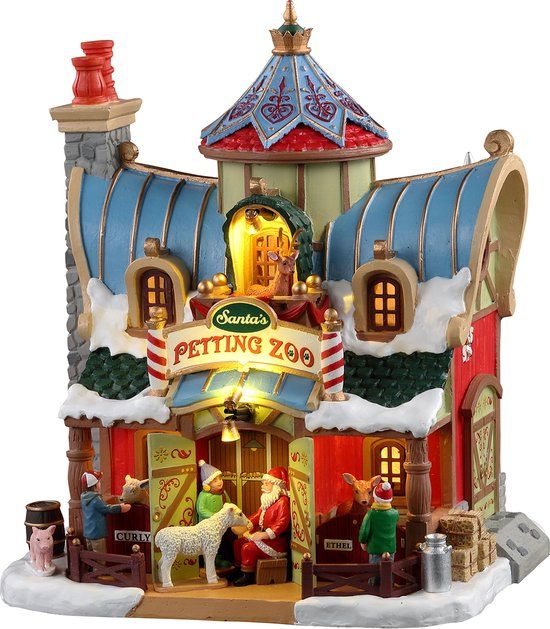 Lemax - 'Santa's Petting Zoo' - Verlicht gebouw