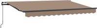 vidaXL Uitschuifbare luifel Taupe 3,5 x 2 m Stof