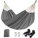 SONGMICS Hangmat voor 2 personen 210 x 150 cm Maximale belasting 300 kg voor terras, balkon, tuin, buiten, inclusief draagtas, bevestigingsriemen en karabijnhaak