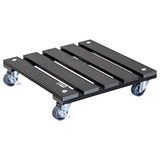 WAGNER Plantentrolley WPC 29 x 29 x 7,5 cm I Bloementrolley voor binnen + buiten I Containertrolley van FSC® hout-kunststofcomposiet, houtskool I 2 remmen I Draagvermogen 80 kg - 20052001