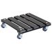 WAGNER Plantentrolley WPC 29 x 29 x 7,5 cm I Bloementrolley voor binnen + buiten I Containertrolley van FSC® hout-kunststofcomposiet, houtskool I 2 remmen I Draagvermogen 80 kg - 20052001