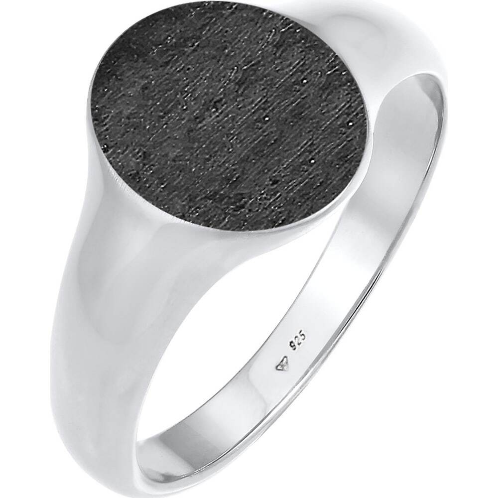 KUZZOI KUZZOI KUZZOI Ring Heren Zegel Basic Minimaal Robuust Mat in 925 Sterling Zilver Ringen