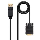 Converterkabel DP naar VGA 2m Zwart