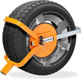 Relaxdays Wielklem - 13-15 inches - Auto - Caravan - Aanhanger - Oranje/Zilver/Zwart
