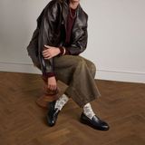Manfield - Dames - Klassieke zwarte leren loafers - Maat 40