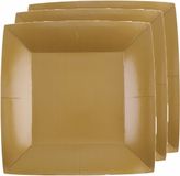 Santex Bordjes karton - 30x - vierkant - goud - 23 x 23 cm - feestbordjes