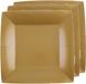 Santex Bordjes karton - 30x - vierkant - goud - 23 x 23 cm - feestbordjes
