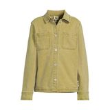 Me & My Monkey denim overshirt - olijfgroen