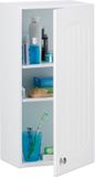 Relaxdays badkamerkast hangend - 2 legplanken - MDF - 60 x 30 x 20,5 cm - wit