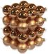Othmar Decorations Bv 72x Koperen glazen kerstballen 6 cm - mat/glans - Kerstboomversiering koper