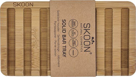 SKOON Solid bar tray - 2 bar - all bamboo 1 Set