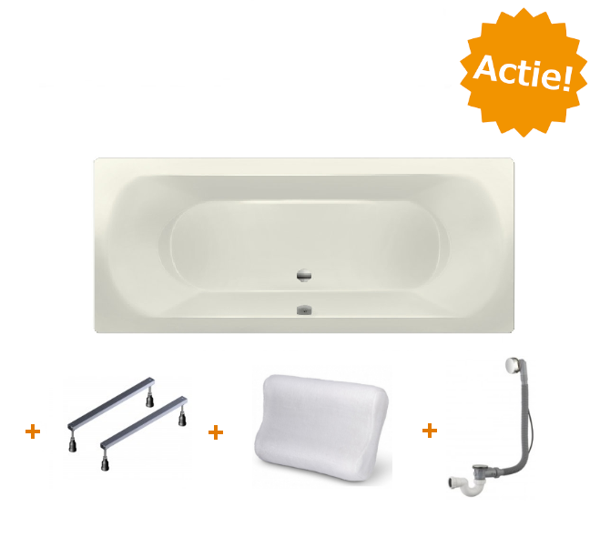 XENZ Beterbad Lagoon duobad 180 x 80 cm Edelweiss
