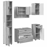 vidaXL Badkamerkastset, 5 stuks, grijs Sonoma, 35 x 30 x 192 cm