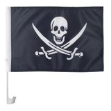 AZ FLAG Autovlag Piraat Jack Rackham 45x30 cm Mesh Polyester Zuignap