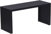Relaxdays bamboe bank voor keuken, hal, badkamer of slaapkamer, zwart, 43x90x33 cm
