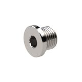 Riegler Sluitschroef, binnenzeskant en band, G 1, SW 17, roestvrij staal 1.4571, werkdruk max. 60 bar, bedrijfstemperatuur. Maximale 150 °C.