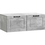 Maison Exclusive - Meuble TV mural gris béton 78,5 x 41 x 30 cm bois d'ingénierie