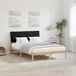 Maison Exclusive Cadre de lit Marron et Noir 160 x 200 cm Bois massif Pin