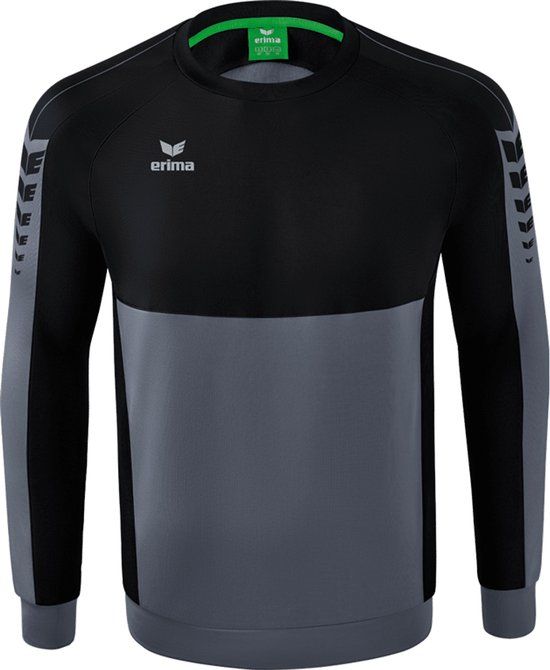 Erima Six Wings Sweatshirt Heren - Slate Grey / Zwart - Maat 3XL