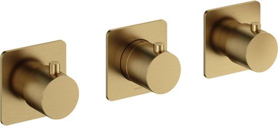 Hotbath Gal Afbouwdeel inbouwdouchethermostaat - Messing geborsteld PVD