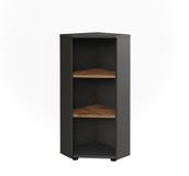 Vicco Hoek tussenkast Irma, Antraciet/Goudkleurig Eiken, 33 x 81 cm