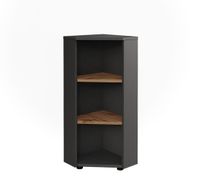 Vicco Hoek tussenkast Irma, Antraciet/Goudkleurig Eiken, 33 x 81 cm