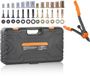 ROOTY Jeu d'outils - Outil pour écrous à rivet - 13 pièces - 186 écrous à rivet - Inclus mallette
