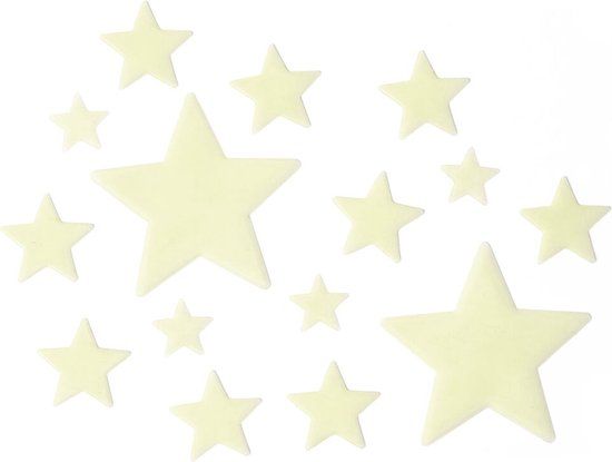 Legami - Super Stars - Glow in the Dark Kunststof Sterren (24 stuks)