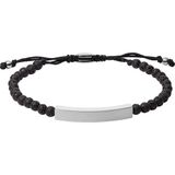 FOSSIL Armband Semi-Precious Plaque Bracelet Black Zwart