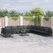 Prolenta Maison Exclusive Tuinset met 11 delen, zwarte aluminium tuinstoelen