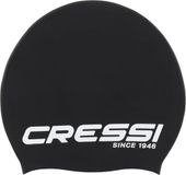 CRESSI Loira badmuts voor lang haar, nieuwe badmuts van hypoallergene siliconen, ideaal voor lang haar, zwart/wit, maat M, volwassenen