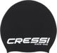 CRESSI Loira badmuts voor lang haar, nieuwe badmuts van hypoallergene siliconen, ideaal voor lang haar, zwart/wit, maat M, volwassenen