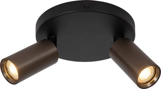 Lucide RITMO - Plafondspot - Ø 15 cm - 2xGU10 (MR11) - Koffie