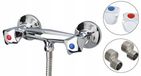 Sans marque Mitigeur de douche Chrome - Montage mural avec cartouche céramique