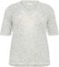 KAFFE CURVE KAFFE Vrouwentrui Curve Loura Lichtgrijs Melange Lange Mouw Polyester Maat S