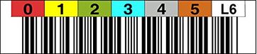 LTO LTO 6 label horizontaal nummercirkel 000800-000899