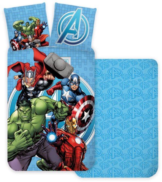 4KidsOnly Avengers dekbedovertrek Katoen Eenpersoons Meerkleurig