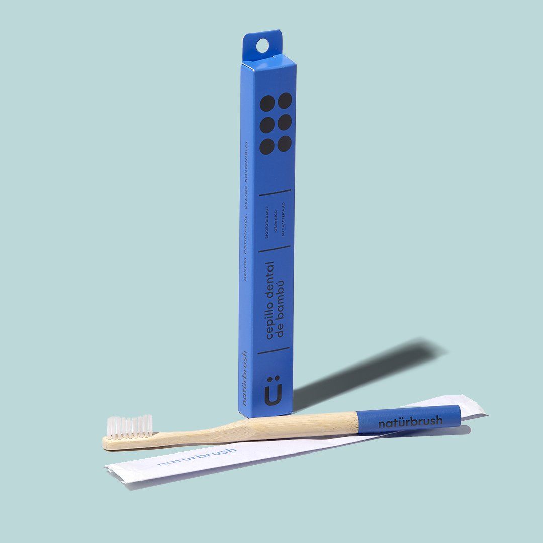 Naturbrush 8437017300045 - Tandenborstel - Beige, Blauw