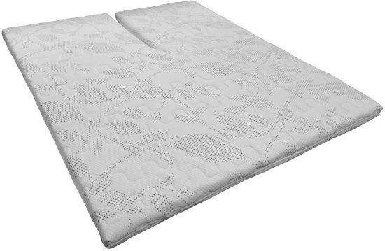 Slaaploods.nl Splittopper - Koudschuim Deluxe - 180x210x8 cm - Wit nog lekkerder slapen
