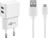 Goobay 44985 Universele AC Oplader voor Mobiele Apparatuur met 2 USB-poorten en 1 Type C-stopcontact, Wit