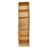 House Collection Kledingkast, 15 x 30 x 84 cm, met 6 planken, ruimtebesparend, om op te hangen, voor truien, T-shirts, schoenen, tassen, mosterd