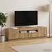 Maison Exclusive - Meuble TV pour téléviseur LED, fabriqué en panneau de particules avec une finition chêne Artisan