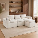 MODFU - Modulaire Hoekbank - 3-zits - Beige - Corduroy