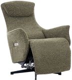 Vente-unique Elektrische relaxfauteuil in groene getextureerde stof TASEMO